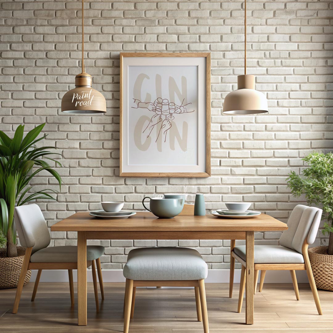 A minimalist and stylish line art illustration capturing the essence of a celebratory gathering. Th… for dining room