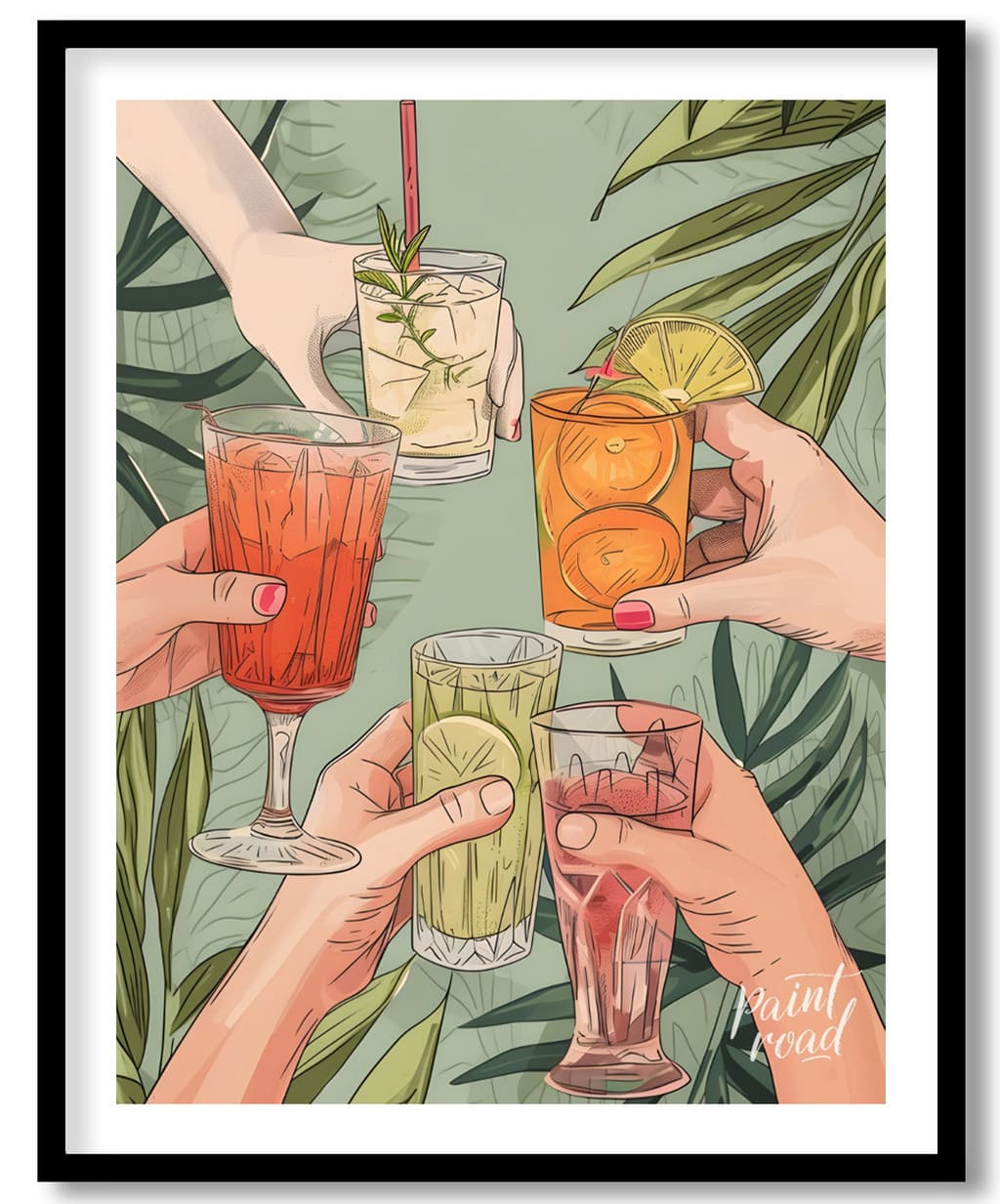 Cheers to Summer Painting available online at Paint Road for only Cheers to Summer showing adorned adorned with fresh fruits and arrival