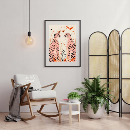 Cheetah Serenity Painting available online at Paintroad showing animal art and beauty