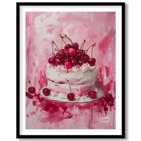 Cherry Indulgence Painting at Cherry Indulgence buy online at Paint Road featuring art bakery. and brushstrokes