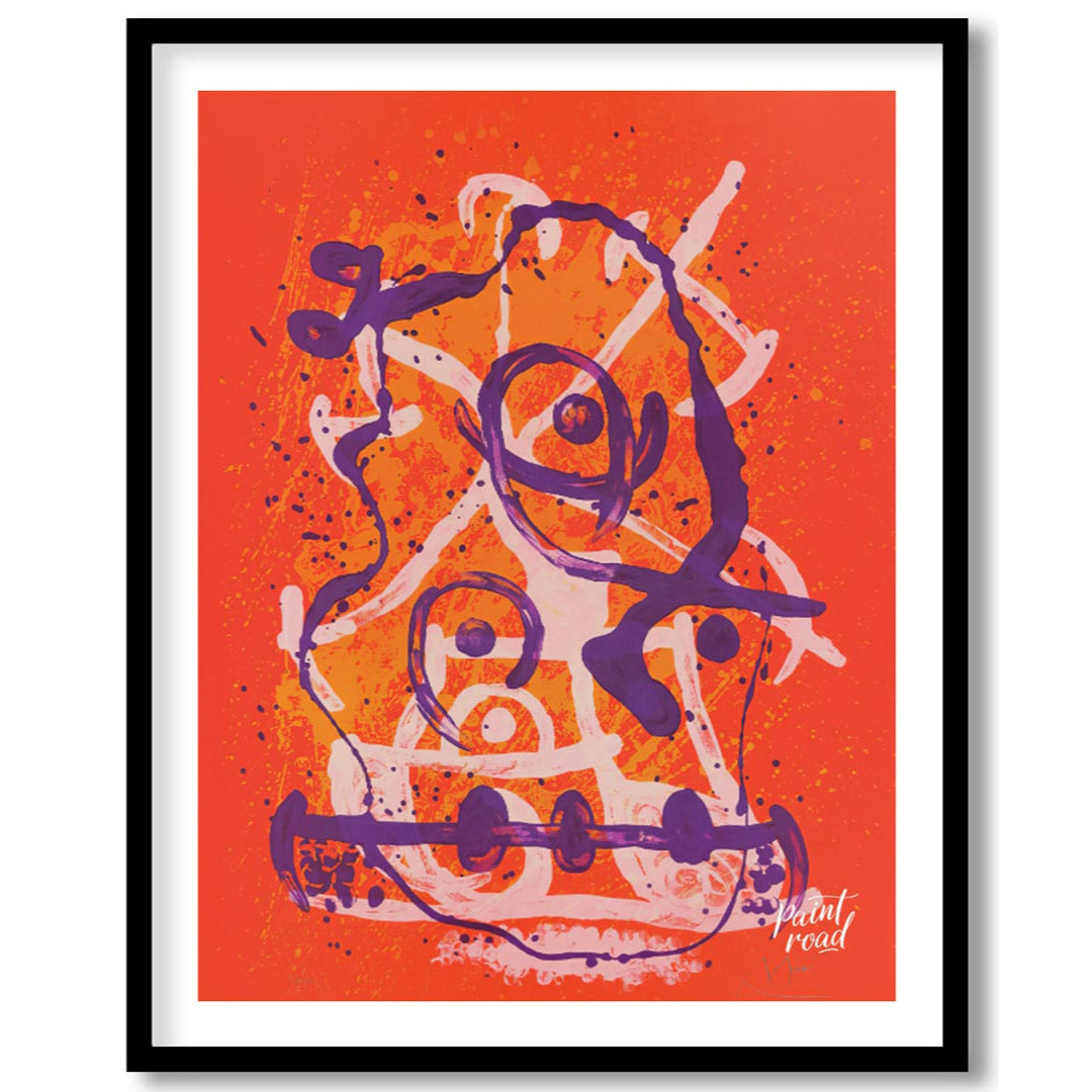 This dynamic art print is “Chevauchée - Rouge Violet” by Joan Miró, a vibrant and expressive abstra… for sweet home