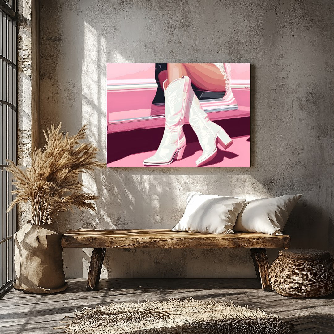 Embrace the charm of retro fashion with this captivating artwork. A harmonious blend of pastels and for Veranda