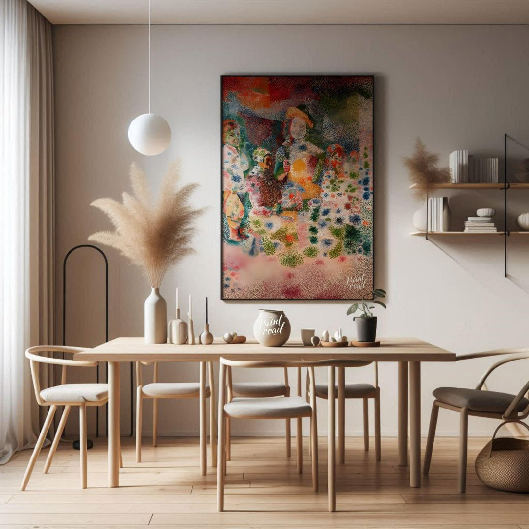 This intriguing artwork, attributed to Picasso and described as being in a “Puntinismo” (Pointillis… for dining room