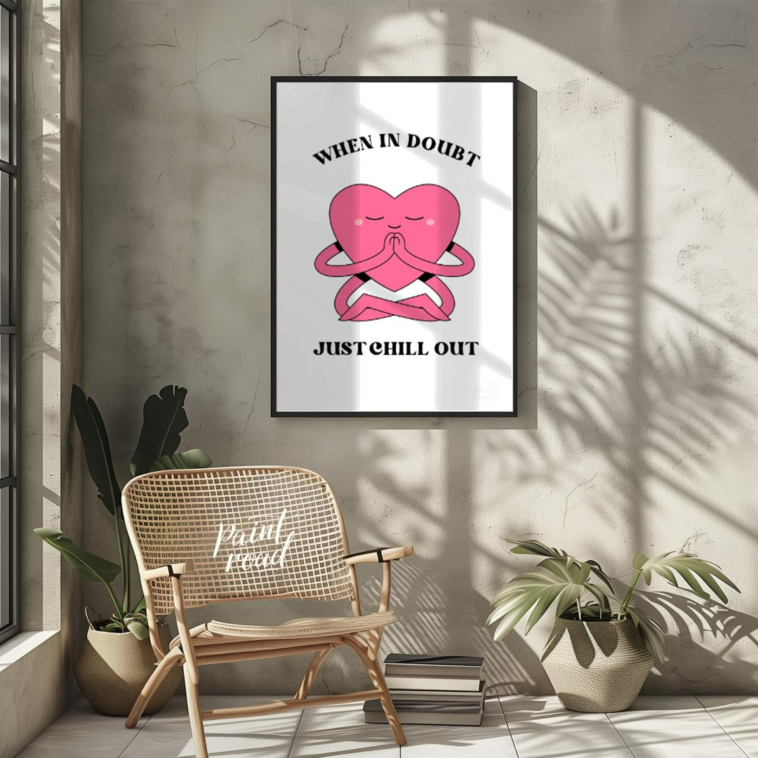 This charming digital illustration features a soft pink heart character, complete with two small ey… for other