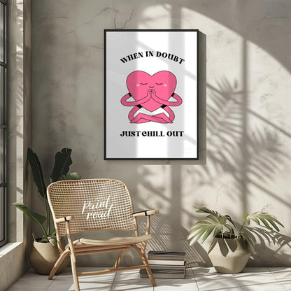 This charming digital illustration features a soft pink heart character, complete with two small ey… for other