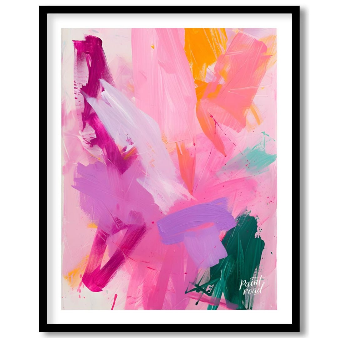 This vibrant abstract painting explodes with a symphony of colors, featuring bold brushstrokes of p… for lovely house