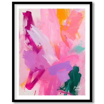 This vibrant abstract painting explodes with a symphony of colors, featuring bold brushstrokes of p… for lovely house