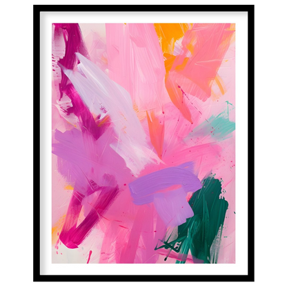 This vibrant abstract painting explodes with a symphony of colors, featuring bold brushstrokes of p… for lovely house