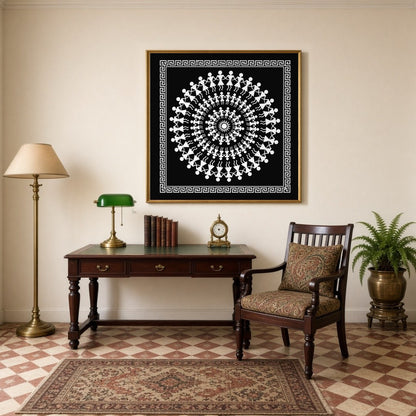 Celebrate the vibrant rhythm of village life with this stunning Warli art print, featuring for Study