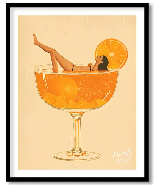 Citrus Serenity Painting available online at Paint Road for only Citrus Serenity showing beverage bliss and carefree