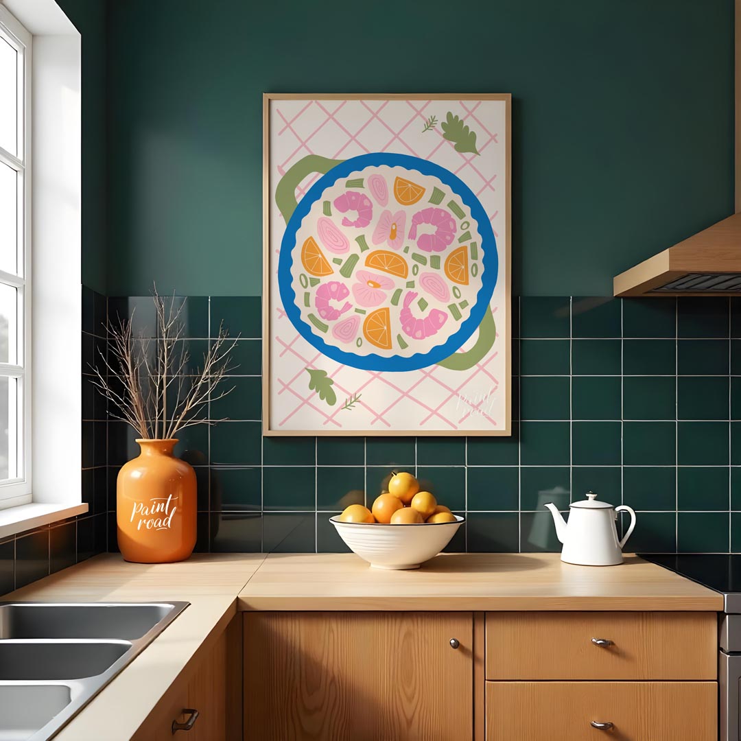 This delightful top-down view captures a vibrant bowl filled with an eclectic mix of ingredients. P… for kitchen