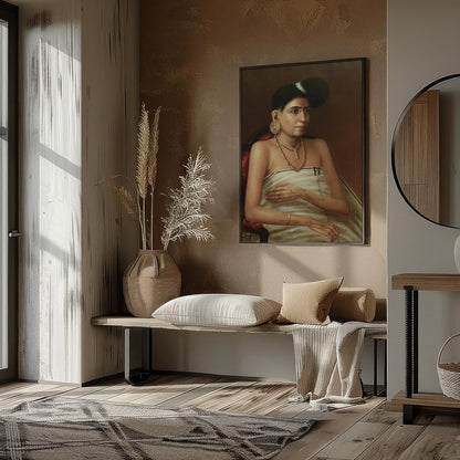 Dive into the sophistication of classic portraiture with this stunning piece. Capturing the grace for area