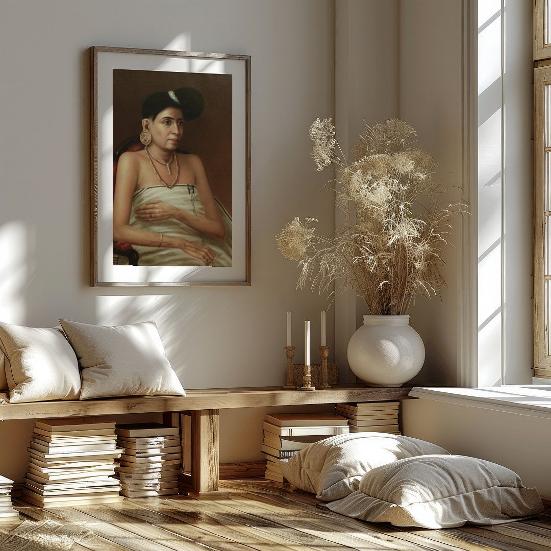 Dive into the sophistication of classic portraiture with this stunning piece. Capturing the grace for home