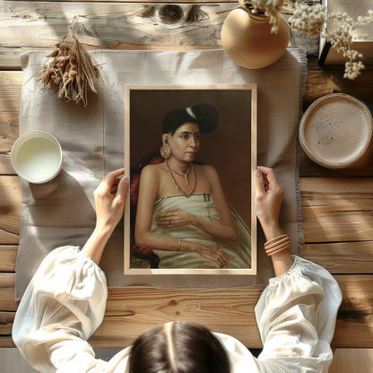 Dive into the sophistication of classic portraiture with this stunning piece. Capturing the grace for Kitchen
