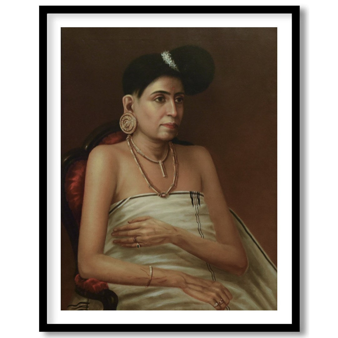 Dive into the sophistication of classic portraiture with this stunning piece. Capturing the grace for residence