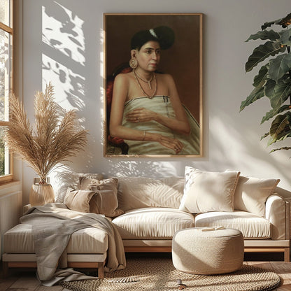 Dive into the sophistication of classic portraiture with this stunning piece. Capturing the grace for Sitting Area