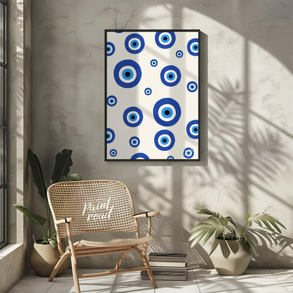This protective and visually striking art print features a repeating pattern of traditional blue an… for other