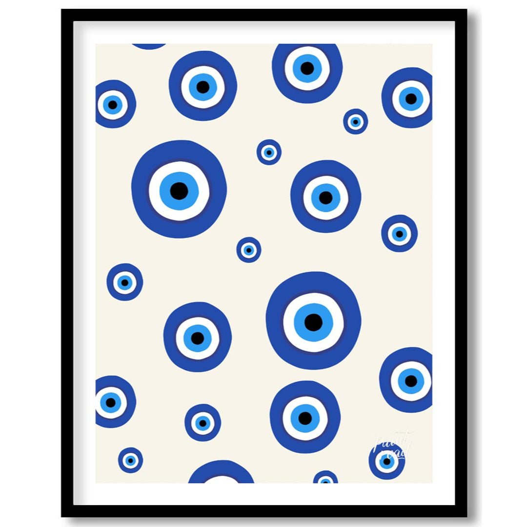 This protective and visually striking art print features a repeating pattern of traditional blue an… for room