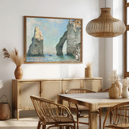 This exquisite piece captures the rugged beauty of the Étretat cliffs with masterful brushwork. The for Dining