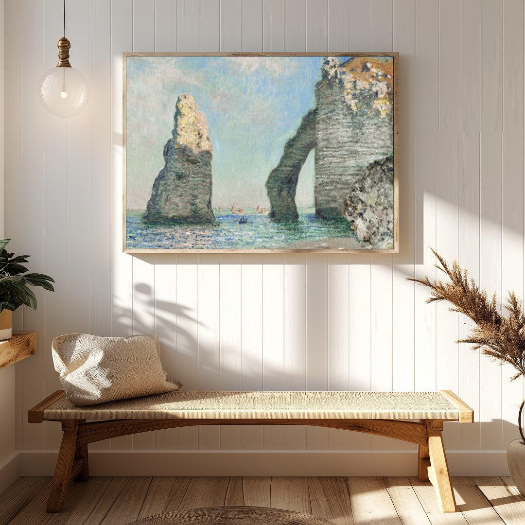 This exquisite piece captures the rugged beauty of the Étretat cliffs with masterful brushwork. The for Hallway