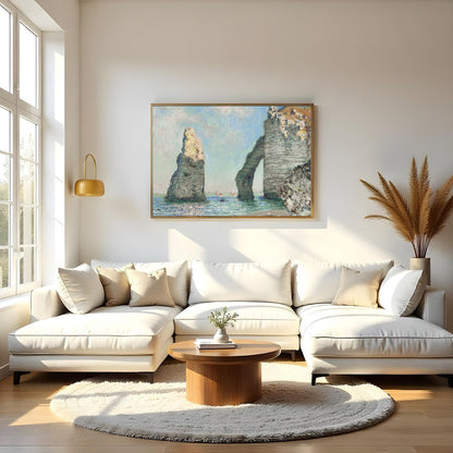 This exquisite piece captures the rugged beauty of the Étretat cliffs with masterful brushwork. The for Living Room