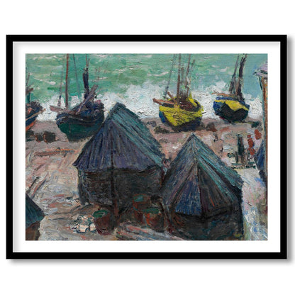 Capture the tranquil essence of a seaside village with this impressionistic piece showcasing a for studio