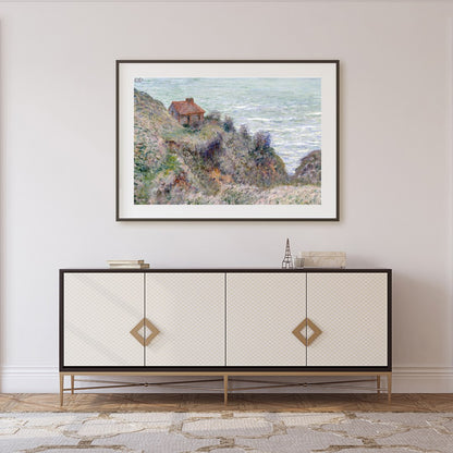 Immerse yourself in the tranquil beauty of the coastline with this exquisite artwork. The soft hues for Foyer