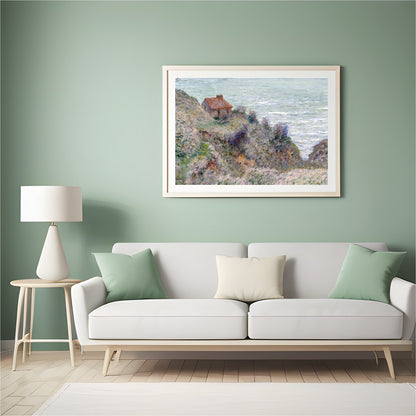 Immerse yourself in the tranquil beauty of the coastline with this exquisite artwork. The soft hues for Hall