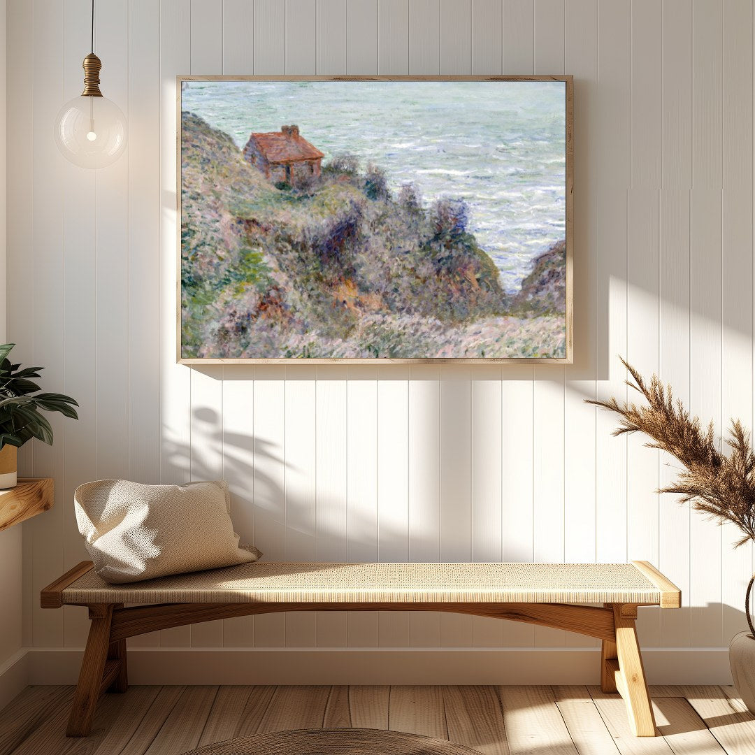 Immerse yourself in the tranquil beauty of the coastline with this exquisite artwork. The soft hues for Hallway