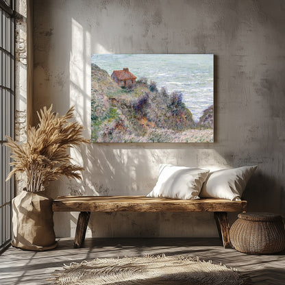 Immerse yourself in the tranquil beauty of the coastline with this exquisite artwork. The soft hues for Veranda