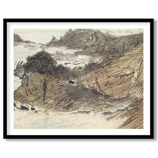 Immerse yourself in the tranquil beauty of the coastline with this exquisite sketch. The delicate for loft