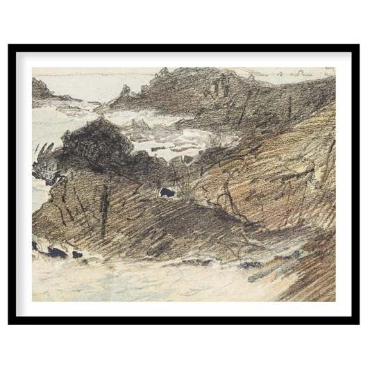Immerse yourself in the tranquil beauty of the coastline with this exquisite sketch. The delicate for loft