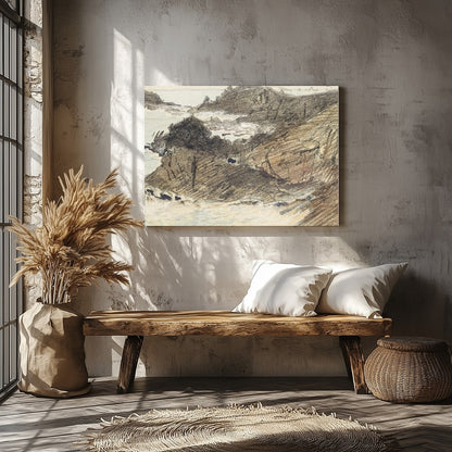 Immerse yourself in the tranquil beauty of the coastline with this exquisite sketch. The delicate for Veranda