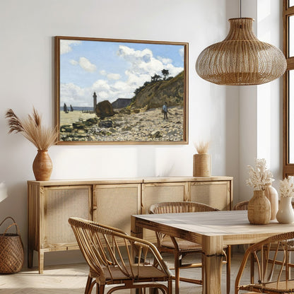 Discover tranquility in this exquisite landscape artwork, capturing a serene day by the coast. The for Dining