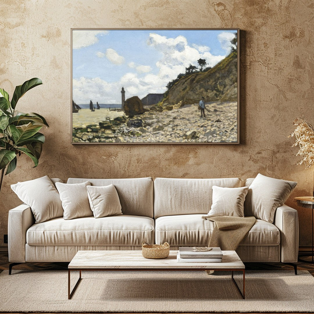 Discover tranquility in this exquisite landscape artwork, capturing a serene day by the coast. The for Family Room