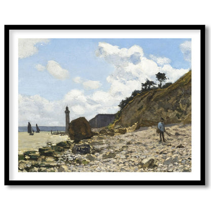Discover tranquility in this exquisite landscape artwork, capturing a serene day by the coast. The for haven