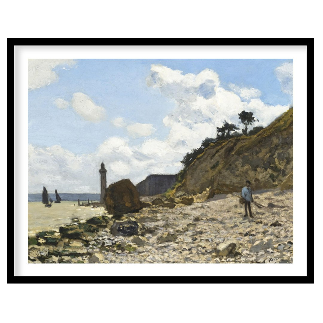Discover tranquility in this exquisite landscape artwork, capturing a serene day by the coast. The for haven