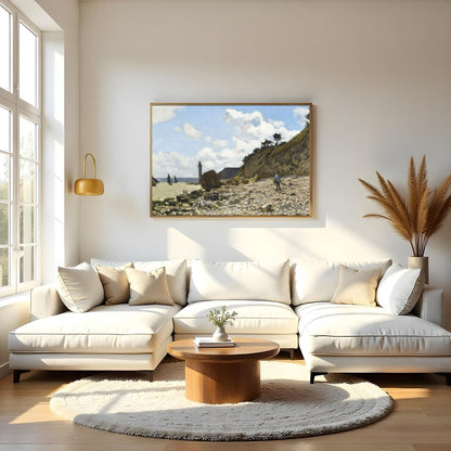 Discover tranquility in this exquisite landscape artwork, capturing a serene day by the coast. The for Living Room
