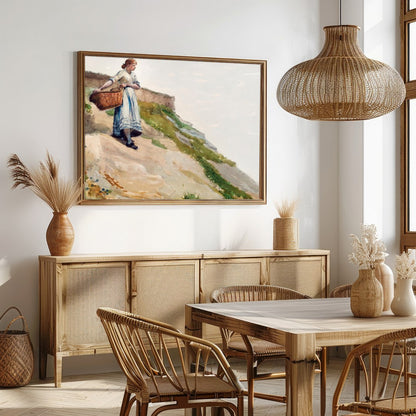 Capture the serene beauty of a coastal landscape with this fine art piece, featuring a solitary for Dining