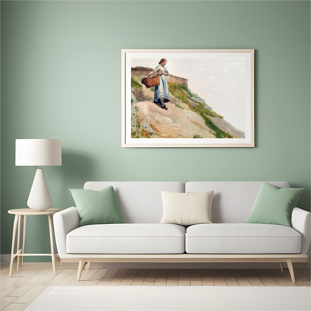 Capture the serene beauty of a coastal landscape with this fine art piece, featuring a solitary for Hall