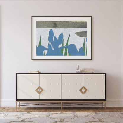Immerse yourself in the tranquil beauty of nature with this exquisite wall art, depicting a serene for Foyer