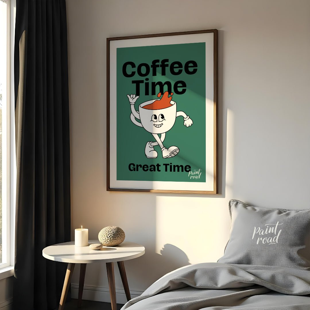 Coffee Time Fun Painting at Coffee Time Fun buy online at Paint Road featuring beverage art breakfast nook and cafe style