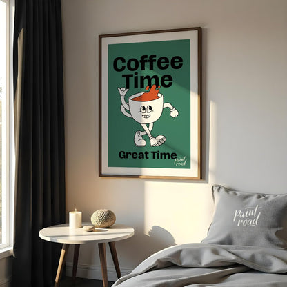 Coffee Time Fun Painting at Coffee Time Fun buy online at Paint Road featuring beverage art breakfast nook and cafe style