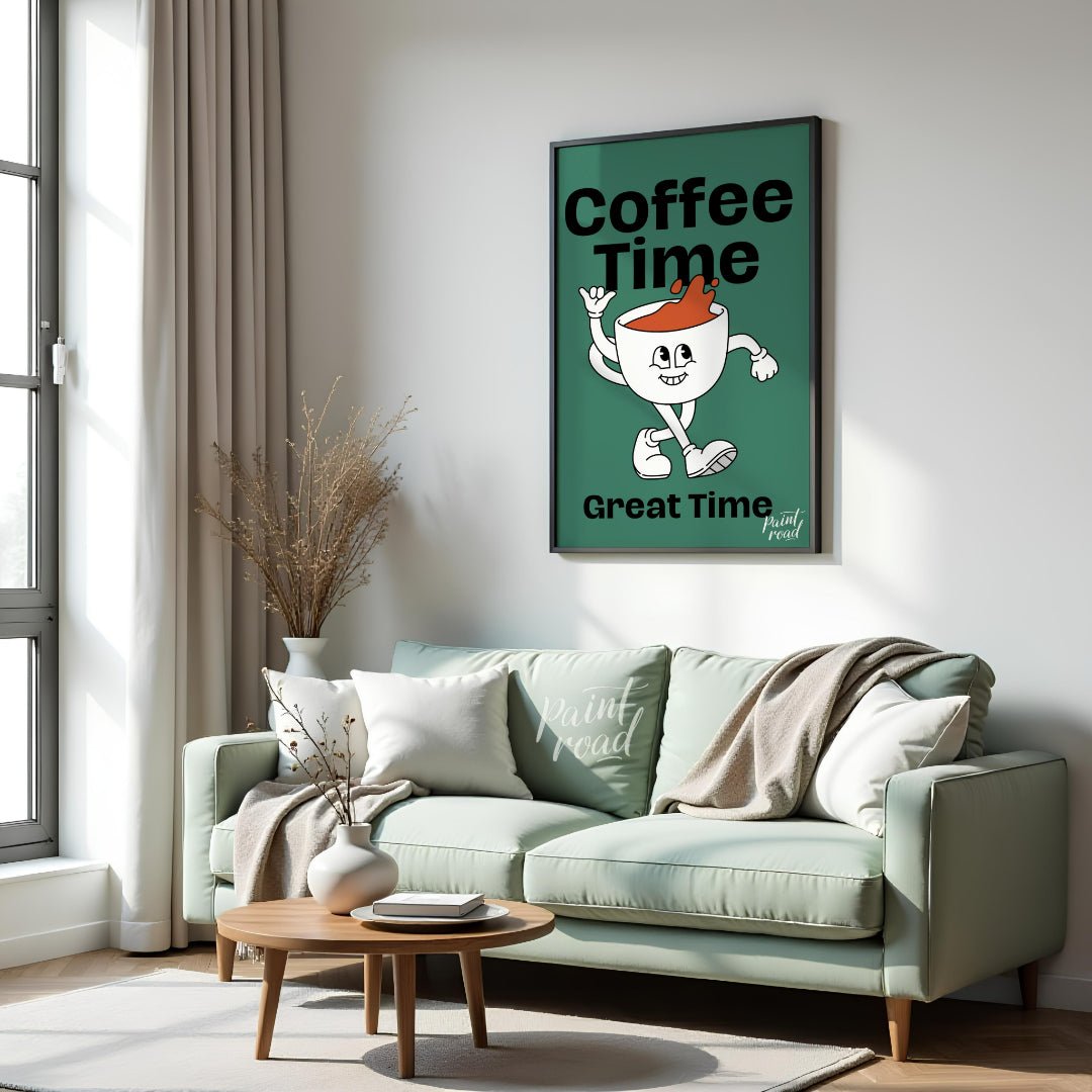 Coffee Time Fun Painting at Coffee Time Fun buy online at Paint Road featuring beverage art breakfast nook and cafe style