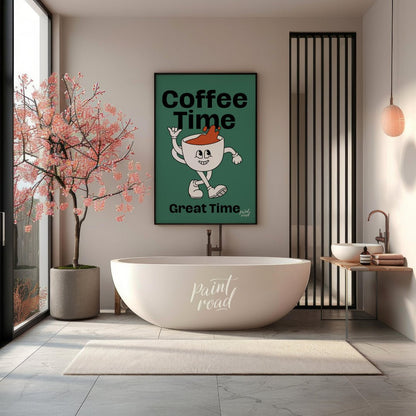 Coffee Time Fun Painting at Coffee Time Fun buy online at Paint Road featuring beverage art breakfast nook and cafe style