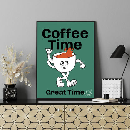 Coffee Time Fun Painting at Coffee Time Fun buy online at Paint Road featuring beverage art breakfast nook and cafe style