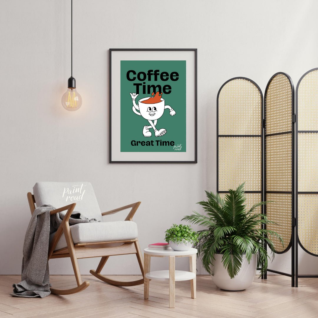 Coffee Time Fun Painting at Coffee Time Fun buy online at Paint Road featuring beverage art breakfast nook and cafe style