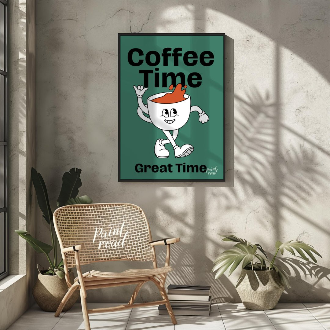 Coffee Time Fun Painting at Coffee Time Fun buy online at Paint Road featuring beverage art breakfast nook and cafe style