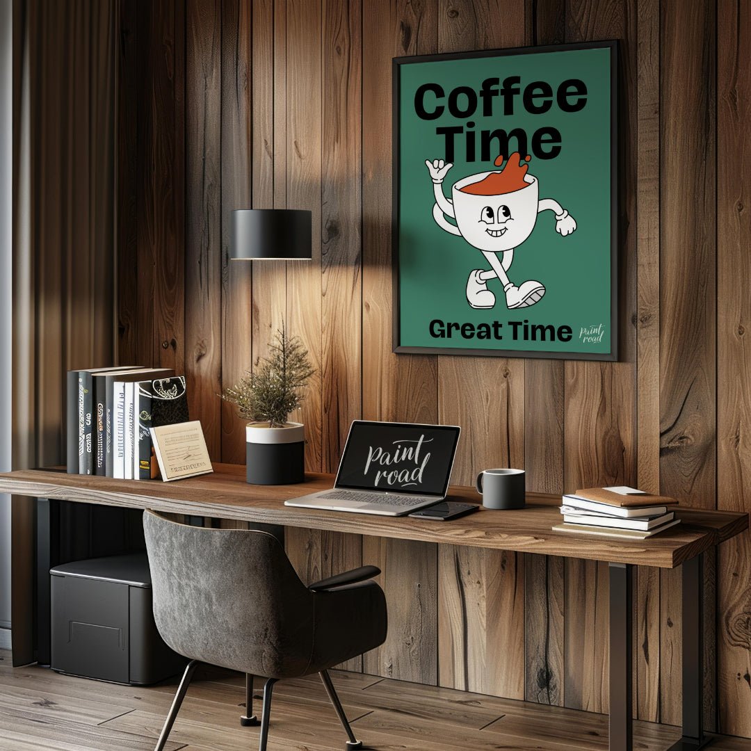 Coffee Time Fun Painting at Coffee Time Fun buy online at Paint Road featuring beverage art breakfast nook and cafe style