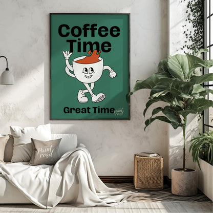 Coffee Time Fun Painting at Coffee Time Fun buy online at Paint Road featuring beverage art breakfast nook and cafe style